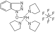 Benzotriazole-1-yl-oxytripyrrolidinophosphonium hexafluorophosphate molecular structure (CAS 128625-52-5)