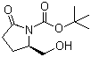 tert-Butyl (2R)-2-(hydroxymethyl)-5-oxopyrrolidine-1-carboxylate molecular structure (CAS 128811-37-0)