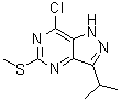 7-氯-3-(1-甲基乙基)-5-(甲硫基)-1H-吡唑并[4,3-d]嘧啶分子结构 (CAS 1289139-31-6)