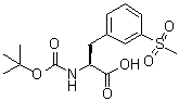 N-[(1,1-二甲基乙氧基)羰基]-3-(甲基磺酰基)-L-苯丙氨酸分子结构 (CAS 1289646-76-9)