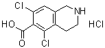 5,7-二氯-1,2,3,4-四氢-6-异喹啉羧酸盐酸盐分子结构 (CAS 1289646-93-0)