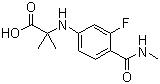 N-[3-氟-4-[(甲基氨基)羰基]苯基]-2-甲基丙氨酸分子结构 (CAS 1289942-66-0)
