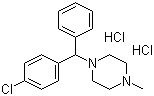 盐酸氯环嗪分子结构 (CAS 129-71-5)