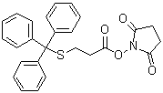 1-[1-氧代-3-[(三苯基甲基)硫基]丙氧基]-2,5-吡咯烷二酮分子结构 (CAS 129431-12-5)
