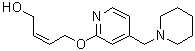 (2Z)-4-[[4-(1-哌啶基甲基)-2-吡啶基]氧基]-2-丁烯-1-醇分子结构 (CAS 129622-98-6)