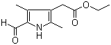5-甲酰基-2,4-二甲基-1H-吡咯-3-乙酸乙酯分子结构 (CAS 129689-56-1)