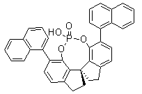 (11aR)-10,11,12,13-四氢-5-羟基-3,7-二-1-萘基-二茚并[7,1-de:1',7'-fg][1,3,2]二氧磷杂八环-5-氧化物分子结构 (CAS 1297613-73-0)
