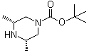 顺式-3,5-二甲基哌嗪-1-羧酸叔丁酯分子结构 (CAS 129779-30-2)