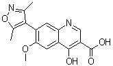 7-(3,5-Dimethyl-4-isoxazolyl)-4-hydroxy-6-methoxy-3-quinolinecarboxylic acid molecular structure (CAS 1300031-58-6)