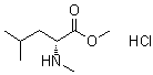 N-甲基-D-亮氨酸甲酯盐酸盐分子结构 (CAS 130115-50-3)