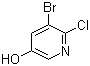 2-氯-3-溴-5-羟基吡啶分子结构 (CAS 130115-85-4)