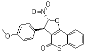 (2R,3R)-相对构型-2,3-二氢-3-(4-甲氧基苯基)-2-硝基-4H-[1]苯并噻喃并[4,3-b]呋喃-4-酮分子结构 (CAS 1301241-12-2)