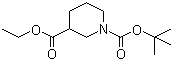 N-Boc-3-哌啶甲酸乙酯分子结构 (CAS 130250-54-3)