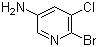 5-氨基-2-溴-3-氯吡啶分子结构 (CAS 130284-52-5)