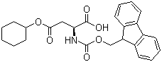 N-芴甲氧羰基-L-天冬氨酸 4-环己基酯分子结构 (CAS 130304-80-2)