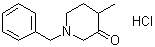 4-Methyl-1-(phenylmethyl)-3-piperidinone hydrochloride (1:1) molecular structure (CAS 1303968-15-1)