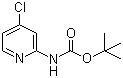 (4-氯吡啶-2-基)氨基甲酸叔丁酯分子结构 (CAS 130721-78-7)