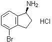 (1S)-4-溴-2,3-二氢-1H-茚-1-胺盐酸盐分子结构 (CAS 1307873-37-5)