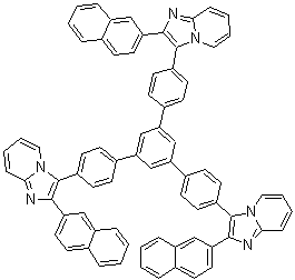 1,3,5-三[4-3'-(2'-萘基-1-氮杂吲嗪基)苯基]苯分子结构 (CAS 1309924-72-8)