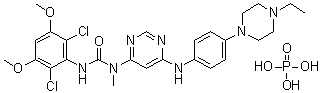 NVP BGJ398 phosphate molecular structure (CAS 1310746-10-1)