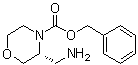 (3R)-3-(氨基甲基)-4-吗啉羧酸苄酯分子结构 (CAS 1312161-62-8)