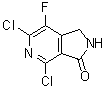 4,6-二氯-7-氟-1H-吡咯并[3,4-c]吡啶-3(2H)-酮分子结构 (CAS 1312693-69-8)