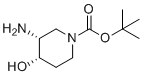 叔-丁基(3R,4S)-3-氨基-4-羟基哌啶-1-羧酸酯分子结构 (CAS 1312798-50-7)