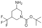 叔-丁基3-氨基-5-(三氟甲基)哌啶-1-羧酸酯分子结构 (CAS 1312806-22-6)