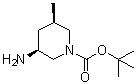 (3S,5R)-3-氨基-5-甲基-1-哌啶羧酸叔丁酯分子结构 (CAS 1312810-39-1)