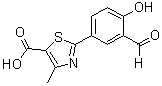 2-(3-甲酰基-4-羟基苯基)-4-甲基-5-噻唑羧酸分子结构 (CAS 1312815-35-2)
