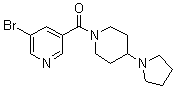 (5-溴-3-吡啶基)[4-(1-吡咯烷基)-1-哌啶基]甲酮分子结构 (CAS 1314241-44-5)