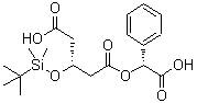 (3R)-3-[[(叔丁基)二甲基硅烷基]氧基]戊二酸 1-[(R)-羧基苯基甲基]酯分子结构 (CAS 131466-61-0)