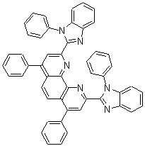 4,7-二苯基-2,9-双(1-苯基-1H-苯并咪唑-2-基)-1,10-菲啰啉分子结构 (CAS 1315609-59-6)