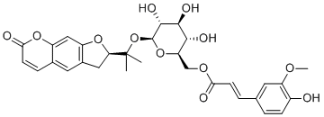 6'-阿魏酰基紫花前胡苷分子结构 (CAS 131623-14-8)