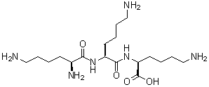 L-赖氨酰-L-赖氨酰-L-赖氨酸分子结构 (CAS 13184-14-0)