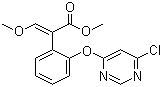 (E)-2-[2-(6-氯嘧啶-4-基氧)苯基]-3-甲氧基丙烯酸甲酯分子结构 (CAS 131860-97-4)