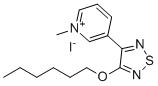 3-(4-己氧基-1,2,5-噻二唑-3-基)-1-甲基吡啶碘化物分子结构 (CAS 131988-19-7)