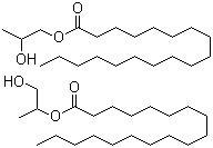 丙二醇单硬酯酸酯分子结构 (CAS 1323-39-3)