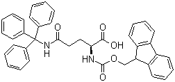 Fmoc-N-三苯甲基-L-谷氨酰胺分子结构 (CAS 132327-80-1)