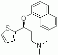 S-(+)-N,N-二甲基-3-(1-萘氧基)-3-(2-噻吩)-丙胺分子结构 (CAS 132335-46-7)