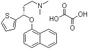 (S)-(+)-N,N-二甲基-3-(1-萘氧基)-3-(2-噻吩基)丙胺草酸盐分子结构 (CAS 132335-47-8)
