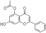 5-乙酰氧基-7-羟基黄酮分子结构 (CAS 132351-58-7)