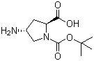 (2S,4R)-4-氨基吡咯烷-1,2-二甲酸 1-叔丁酯分子结构 (CAS 132622-69-6)