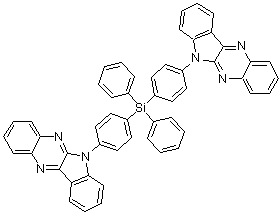6,6'-[(二苯基硅烷亚基)二-4,1-亚苯基]二-6H-吲哚并[2,3-b]喹喔啉分子结构 (CAS 1326631-45-1)