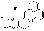 1,2,3,4-四氢-1-(1-萘基甲基)-6,7-异喹啉二醇氢溴酸盐分子结构 (CAS 132836-42-1)