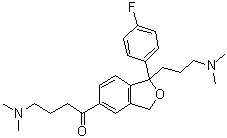 4-(Dimethylamino)-1-[1-[3-(dimethylamino)propyl]-1-(4-fluorophenyl)-1,3-dihydro-5-isobenzofuranyl]-1-butanone molecular structure (CAS 1329745-98-3)