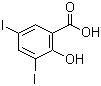 3,5-二碘水杨酸分子结构 (CAS 133-91-5)