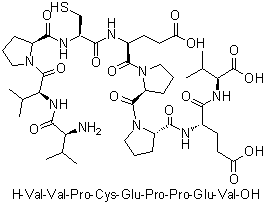 L-Valyl-L-valyl-L-prolyl-L-cysteinyl-L-alpha-glutamyl-L-prolyl-L-prolyl-L-alpha-glutamyl-L-valine molecular structure (CAS 1330061-05-6)