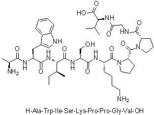 L-Alanyl-L-tryptophyl-L-isoleucyl-L-seryl-L-lysyl-L-prolyl-L-prolylglycyl-L-valine molecular structure (CAS 1330061-09-0)