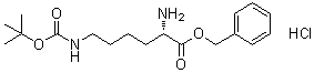 N6-[叔丁氧羰基]-L-赖氨酸苄酯单盐酸盐分子结构 (CAS 133170-57-7)
